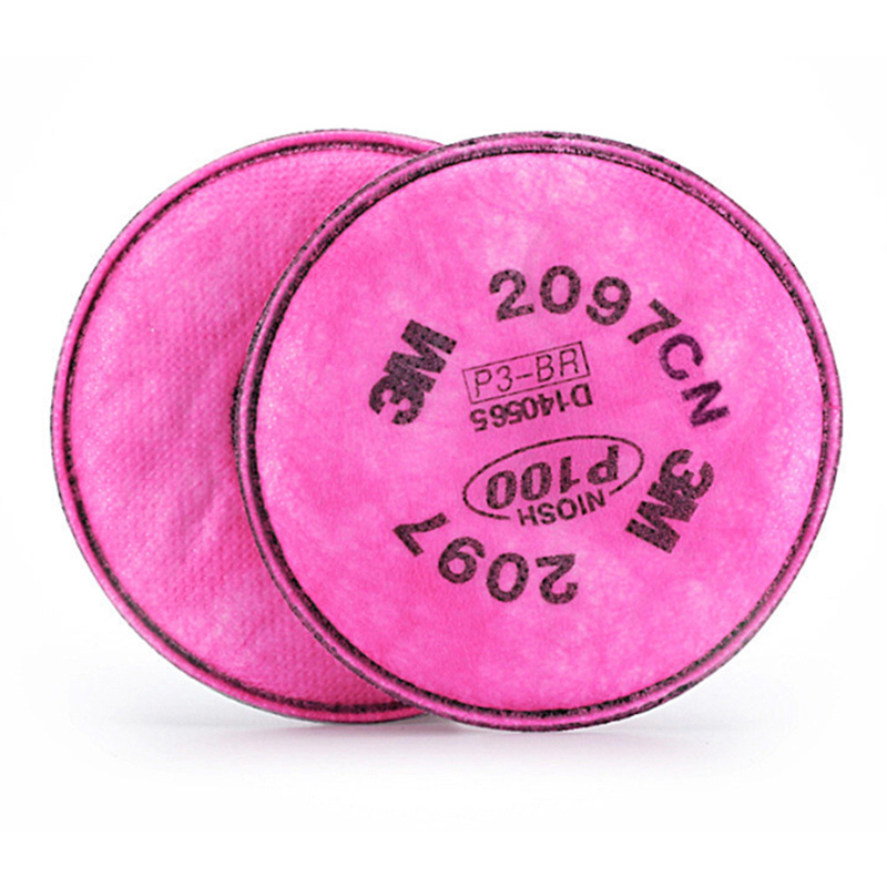 3M 2097CN P100活性炭防有机蒸气防异味防颗粒物过滤棉 2片/包