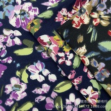 现货供应针织牛奶丝磨毛印花 小碎花牛奶丝磨毛印花布 休闲服装料