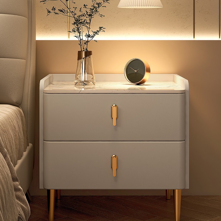 Light luxury bedside cabinet full -solid wood bedroom modern…