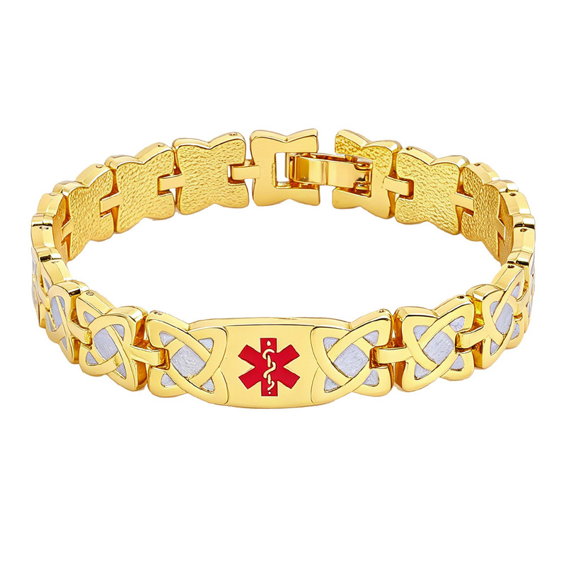 Amazon and AliExpress best-selling 2026 medical alert bracelet, European and American trendy style, light luxury creative accessory wristband Amazon and AliExpress best-selling 2026 medical alert bracelet, European and American trendy style, light luxury creative accessory wristband