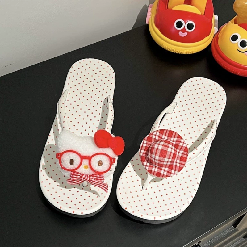 Hello Kitty, очки, тапочки, шлепанцы, пляжные сланцы