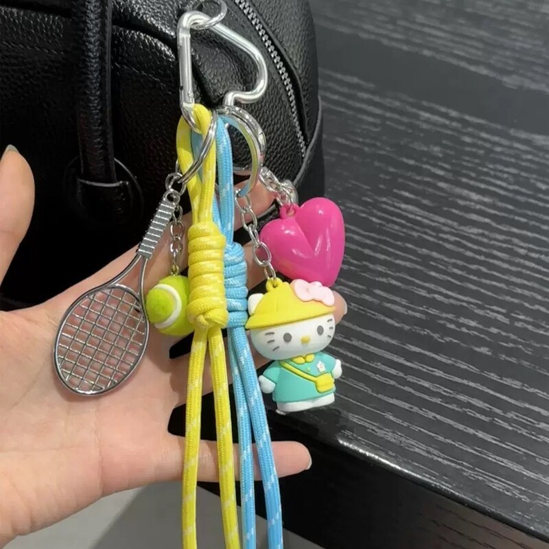 Cartoon KT Cat Keychain HelloKitty Internet Popular Female Cute Creative Gift Personalized Doll Car Key Pendant