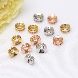18k��ɫ �~΢��ʯ���� �A�θ�Ƭ diy������Ʒ����������l