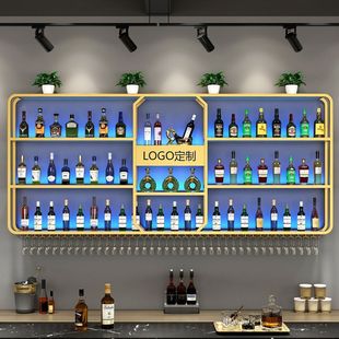 Wrought Iron Wall-mounted Wall Bar Bar Wine Rack Restaurant Bar Wine Cabinet Wall-mounted Wall Storage Rack Light Luxury Industrial