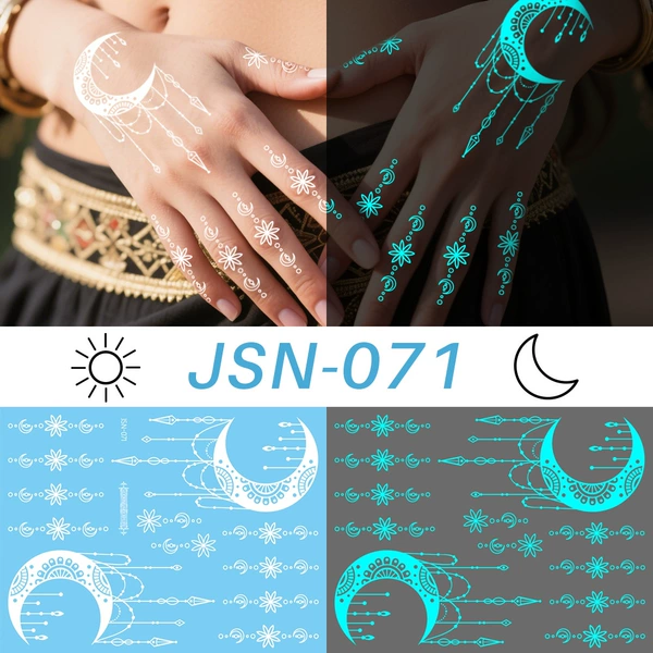 JSN-071 (Stars and Moon Luminous Tattoo Sticker)