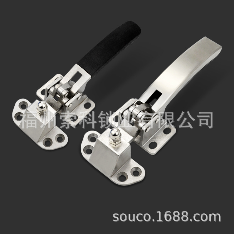 BS706/7/8不锈钢把手 海鲜蒸柜平门联动式门扣可调节蒸饭柜凸门锁