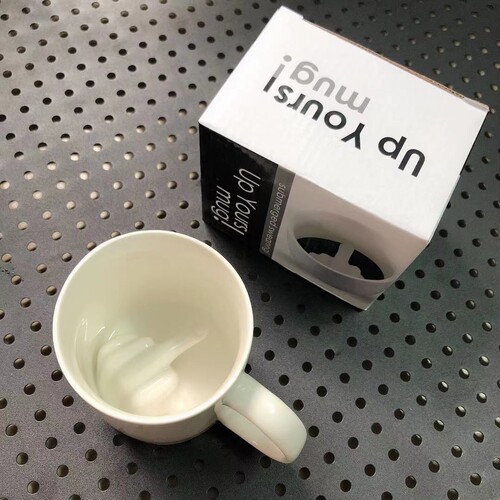 Finger Cup Ceramic Mugs Fark Cup Personalized Ceramic Finger Cup PrankFuck Mug Straight Finger
