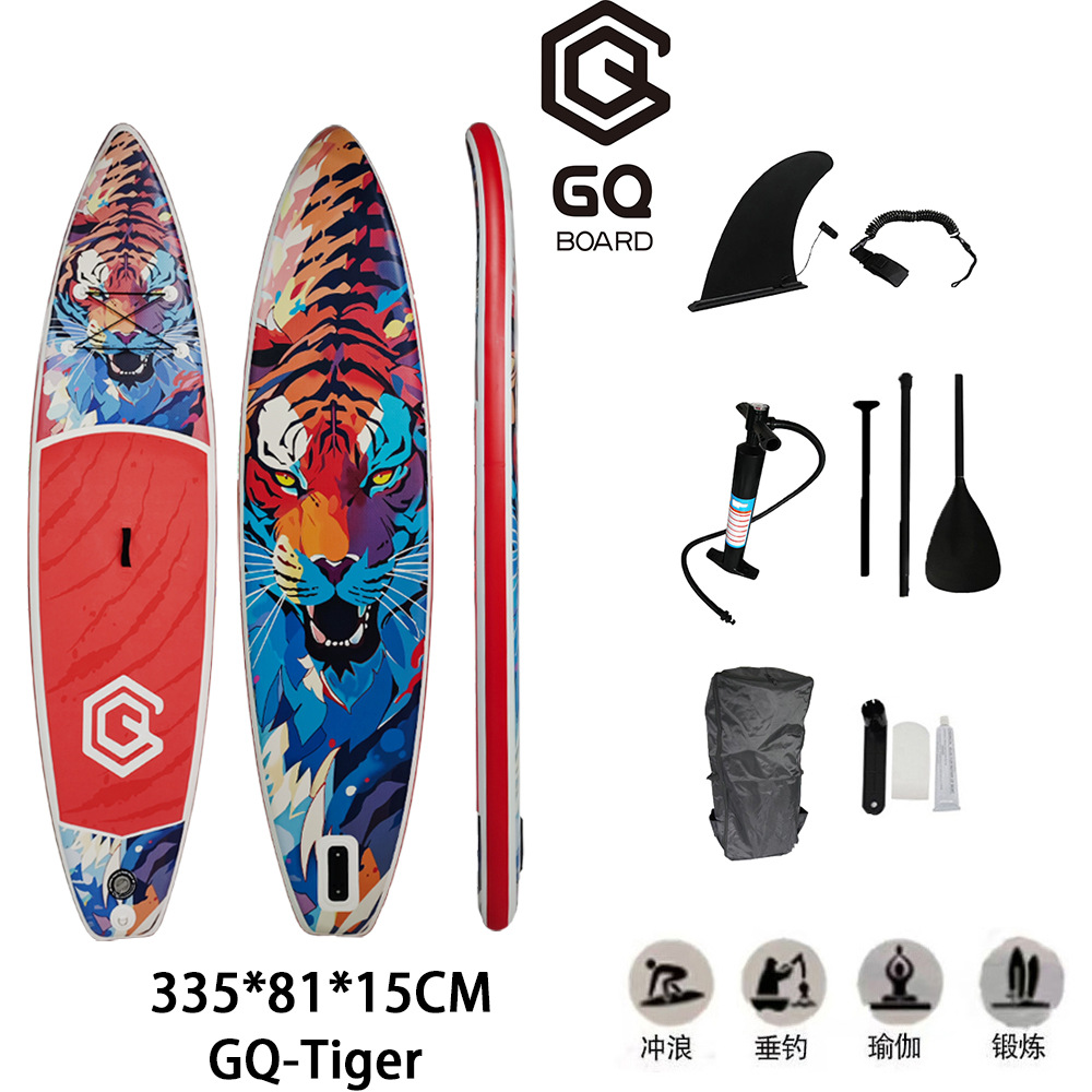 Cross-border Outdoor Adult Surfboard Leisure Paddle Board Fishing Boat Inflatable Sports SUP PVC Electric Paddle Board