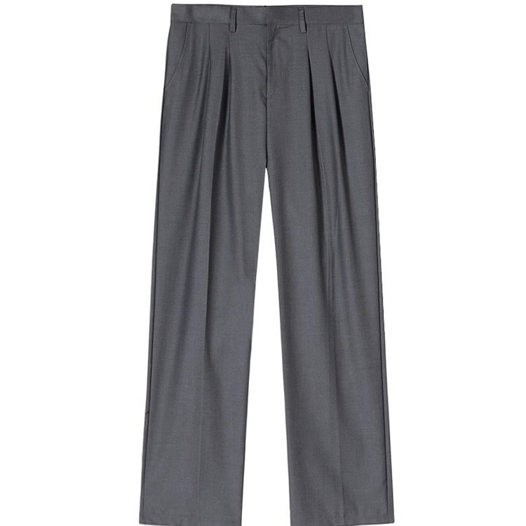 MYQ traje pantalones de los hombres de verano estilo coreano suelto recto moda todo partido casual drapeado ancho-pierna pequeño traje pantalones image 7
