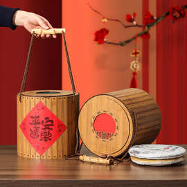 新款竹木礼品包装盒新年节礼礼品包装空盒仿竹木盒礼品盒工厂批发