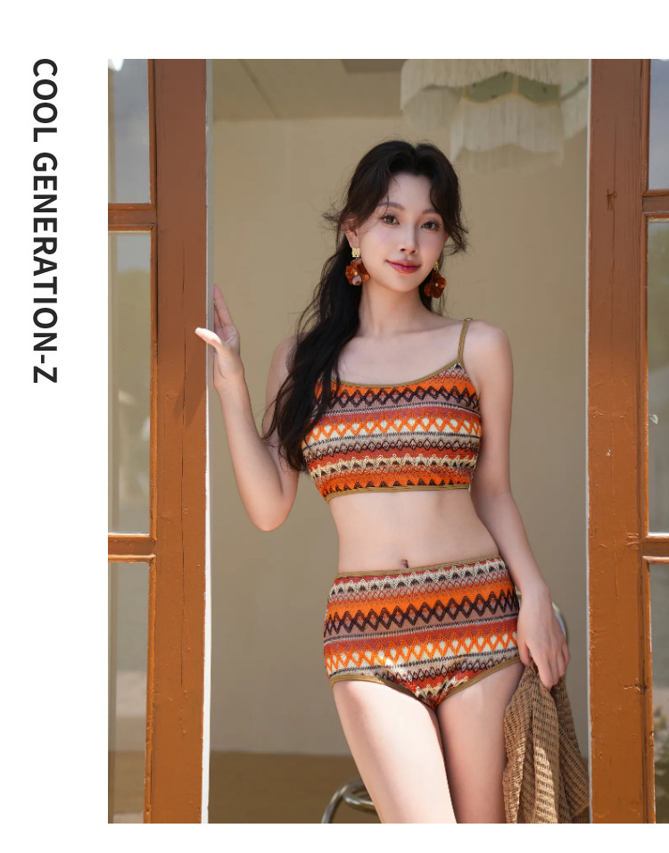 GraceChic GraceChic 2025 Women's High-End New Bikini Beach Vacation Sexy Three-Piece Set High-Waist Stunning Two-Piece Swimsuit_voghion.com