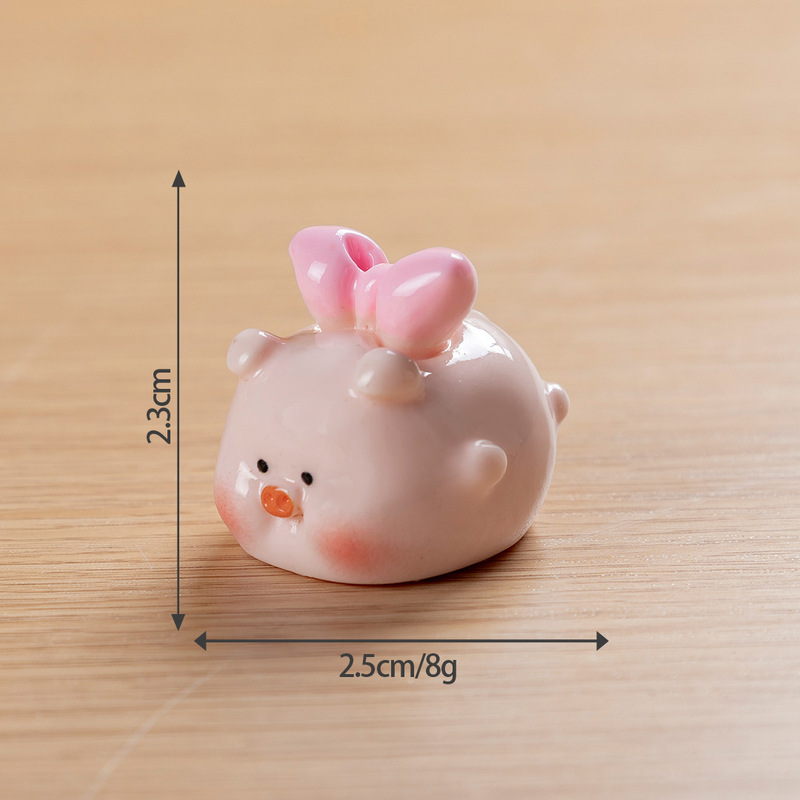 卡通树脂小猪猪盲盒公仔萌粒 diy饰品配件挂件车载桌面小摆件|undefined