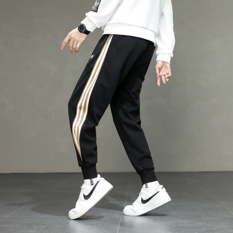 Chaopai stripe sweatpants  man Spring new pattern 2023 Trend Easy leisure time Teenagers Men's Sports pants