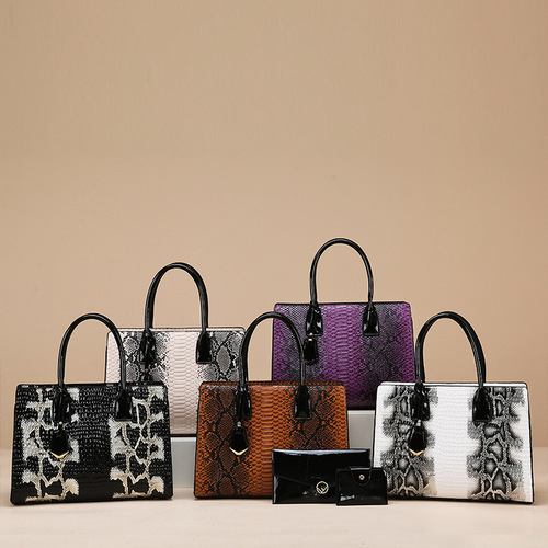 handbags跨境子母包女2024新款时尚女包单肩斜跨手提多件套通勤包