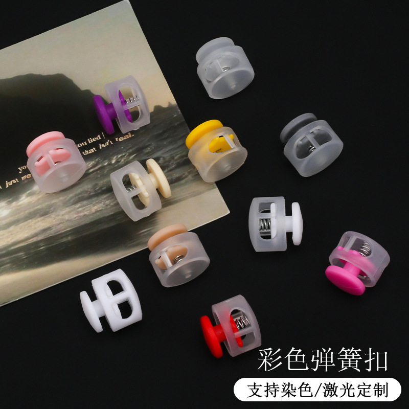 Colorful Translucent Nylon Spring Buckle Lazy Kidsren's No-Tie Shoelace Buckle Sweatshirt and Hat Elastic Buckle