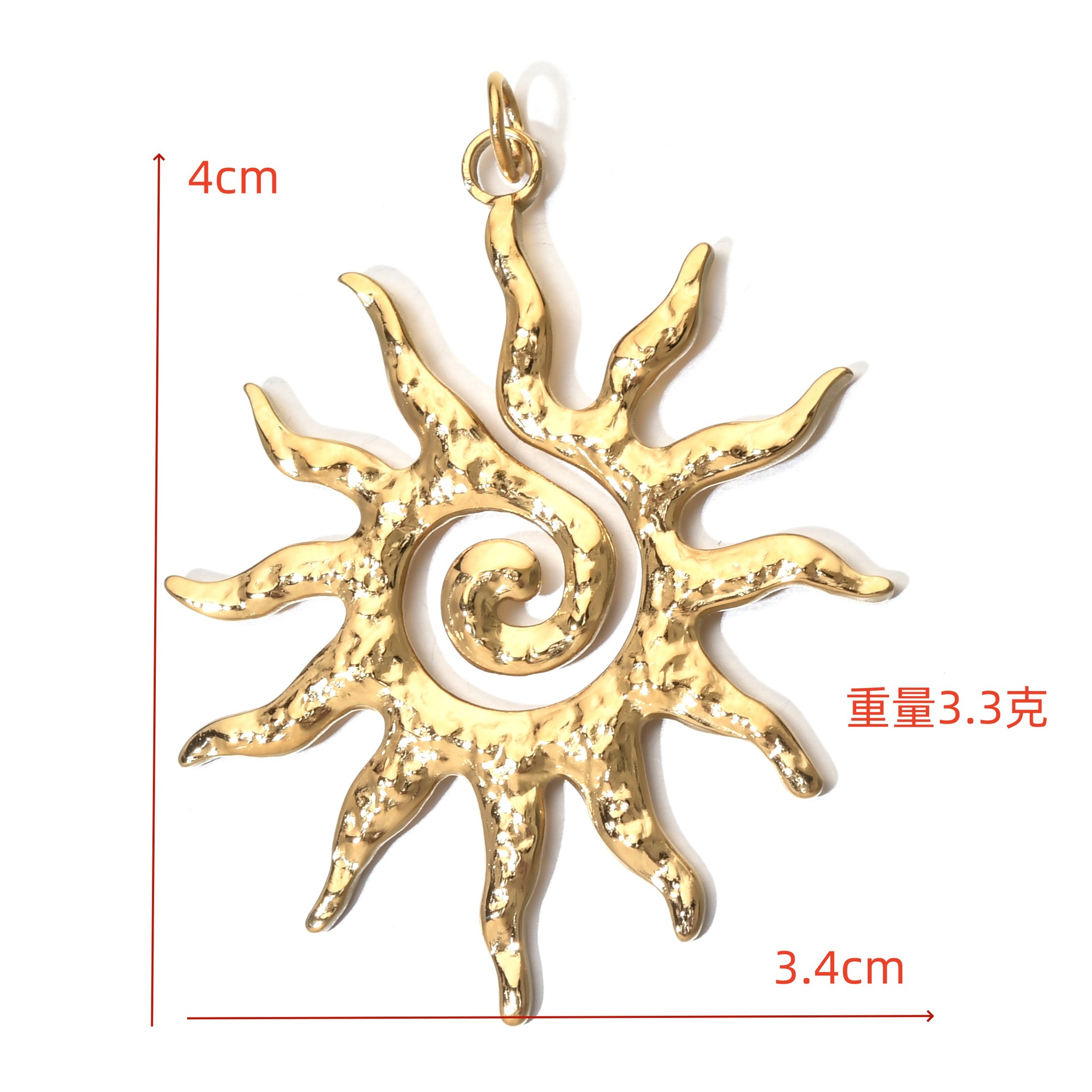 2g Weight None Bag Accessories Type Pendant Jewelry Making Type DIY Ornament Accessories Classification 1 Piece Quantity 304 Stainless Steel Material Sun, Heart Shape, Butterfly Pattern All Seasons Season Plating Design Retro Style 1 Piece 304 Stainless Steel Sun Heart Shape Butterfly Pendant 15