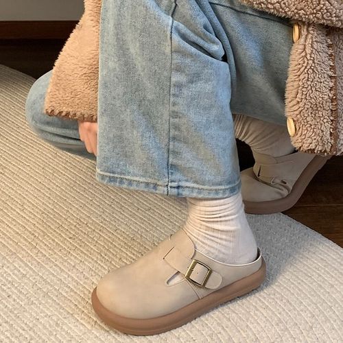 Stylish, Versatile Birkenstock Closed-Toe Slippers for Women – Casual Wear for Spring/Summer, Vintage Design, Easy-Step-On Style Perfect for Pregnant Moms