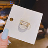 Tide, quality small design ring, micro incrustation, internet celebrity, simple and elegant design