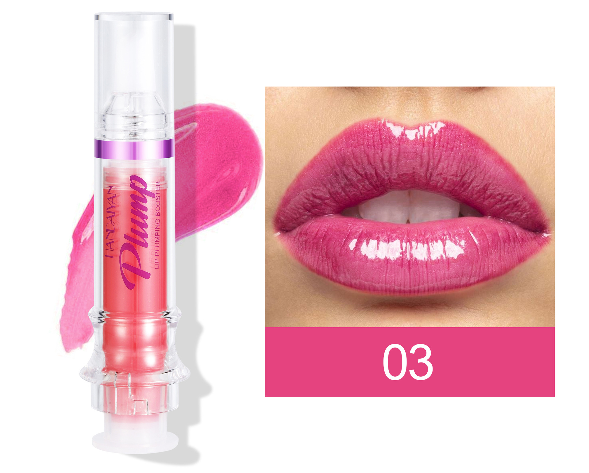 Elegant Solid Color Plastic Lip Glaze display picture 7