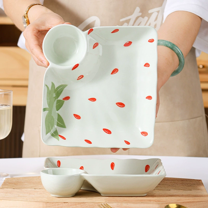 芬利兰 【2 packs】Unglaze color-Meet "Berry"-Dumpling plate ceramic [Main]