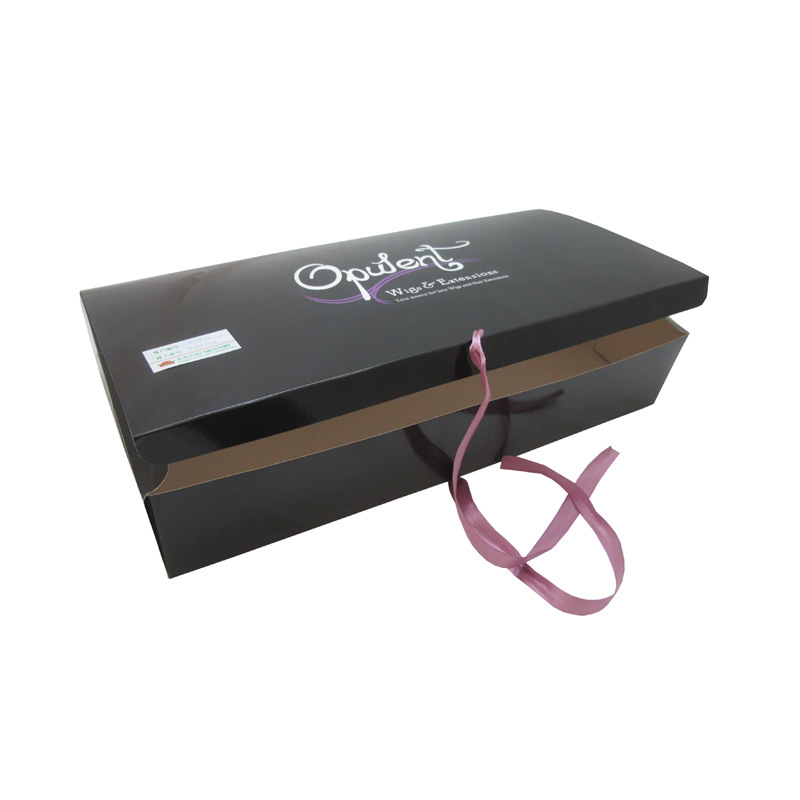 【厂家印刷】精美一片式开窗假发盒