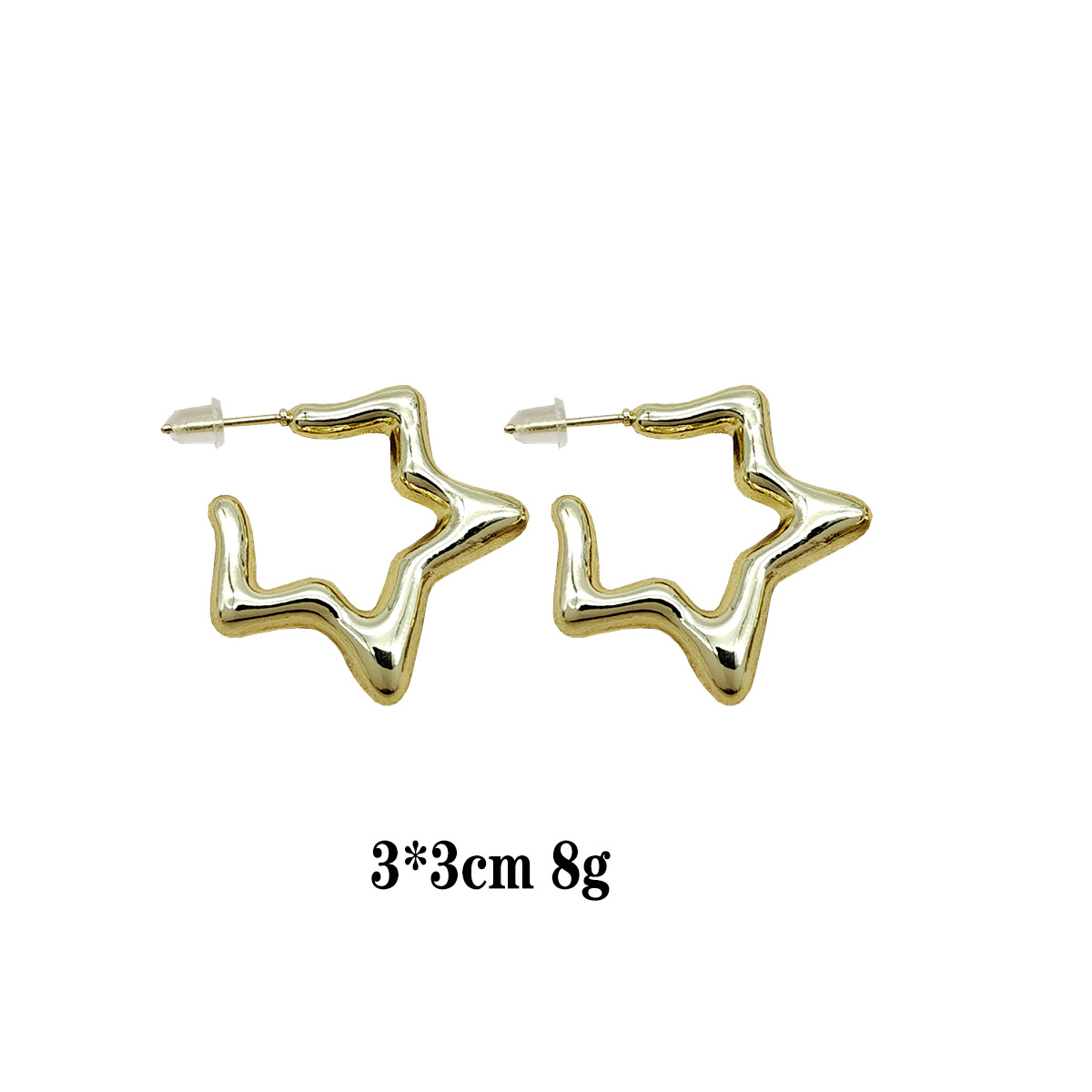Pendientes de moda europeos y americanos Pendientes calientes Pendientes chapados en oro de lujo ligero Pendientes brillantes que no se desvanece Bola de oreja dorada transfronteriza image 20