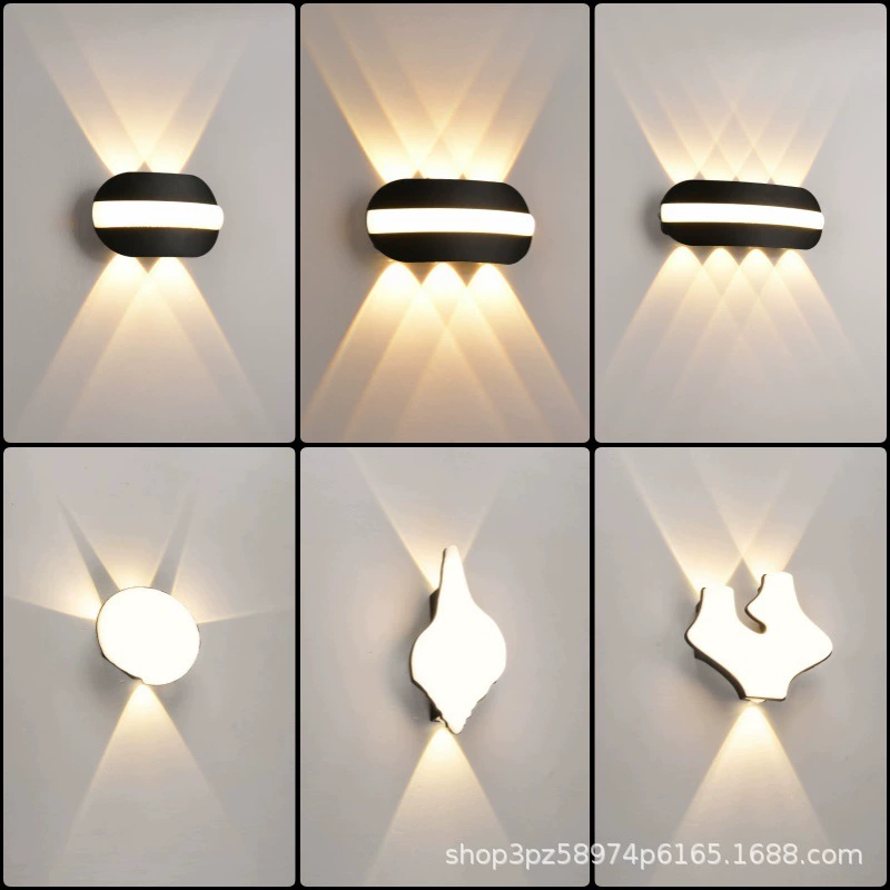 Простой и роскошный уличный настенный светильник с геометрической атмосферой, водонепроницаемый, для виллы, двора, террасы, входа, освещение, уличная фара для двери