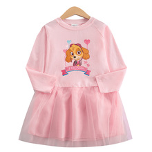 汪汪队女童连衣裙秋装新款宝宝洋气公主裙儿童春秋季裙子一件代发