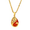 Ethnic universal golden pendant, internet celebrity, ethnic style, 24 carat, cat's eye