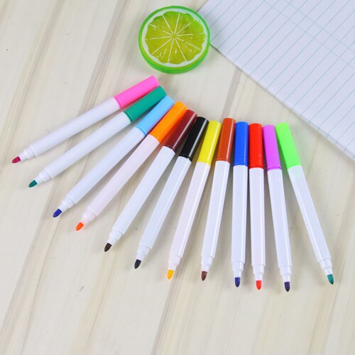 Colored whiteboard pens, water-based erasable student environmentally friendly brushes, refillable office fine-tip water-based markers