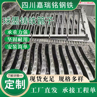 Ductile Iron Drainage Ditch Cover Grate Single Grate Composite Drainage Ditch Rainwater Sewage Sewer Manhole Cover Grate