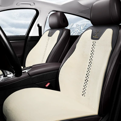 Wool pad: Cross-Border Plush Car Seat Cushion, Thickeneded