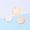Spot hot -selling mirror titanium steel circular round sheet tag accessories DIY laser customized identity card pendant