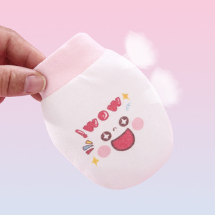 Baby anti-scratch gloves anti-scratch face spring and autumn newborn summer artifact thin set hand baby gloves pure cotton small