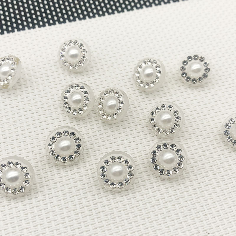 Transparent high lace stick diamond shirt sweater button wholesale acrylic transparent stick diamond stick highlight pearl buckle