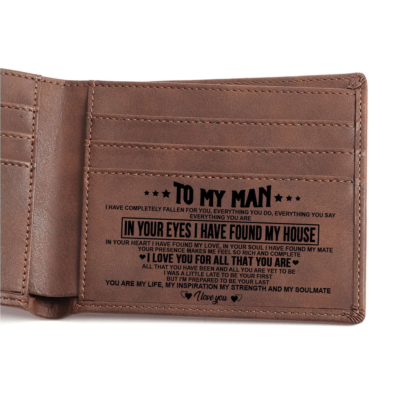 VP café para hombres, cartera de cuero PU, comercio exterior, grabado láser, cartera de grabación negra, regalos de Navidad.