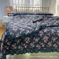 Хлопковое покрывало летнее одеяло из четырех частей летнее одеяло для кондиционера корейское кружевное одеяло машинная стирка летнее тонкое одеяло