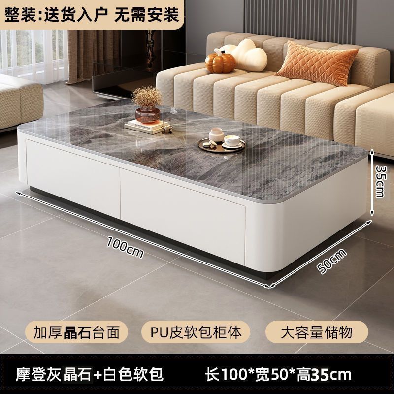Fábrica directa sin instalación de mesa de té sala de estar mesa de té doméstica de piso pequeño tipo de mesa de té moderna mesa de té de lujo ligera