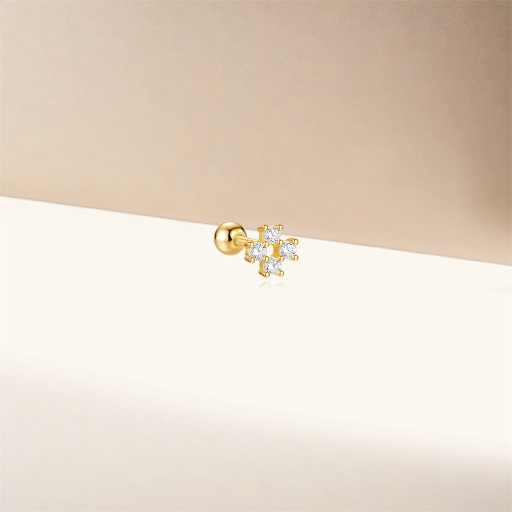 3g Weight Ear Studs Classification Ear Cartilage Rings & Studs Piercing Type 1 Piece Quantity Housewarming, Holiday, Birthday Occasion 925 Sterling Silver Material Geometric Pattern Unisex Gender Plating Design Casual, Simple Style Style 1 Piece Ear Cartilage Rings & Studs Casual Simple Style Geometric 925 Sterling Silver Plating Ear Cartilage Rings & Studs 24