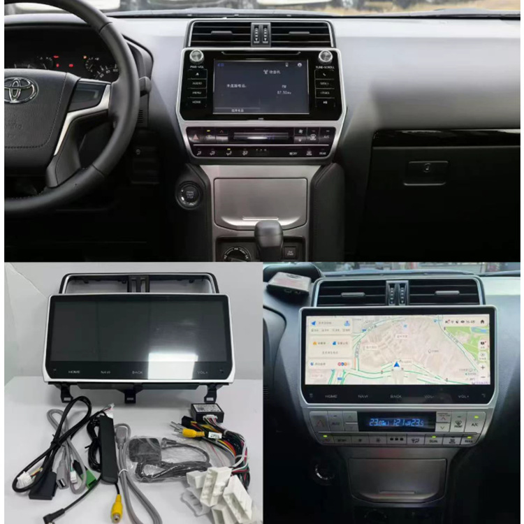 Suitable for Toyota Prado 2700, featuring a large central display, 360-degree panoramic camera, and integrated CarPlay navigation system