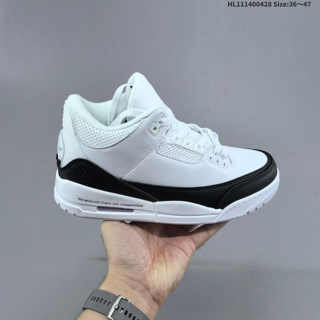 aj3 zapatillas de cemento blanco Putian zapatos de hombre de alta versión de cemento negro Fujiwara Hao Beika Lanjie 3 zapatos de baloncesto zapatos de mujer