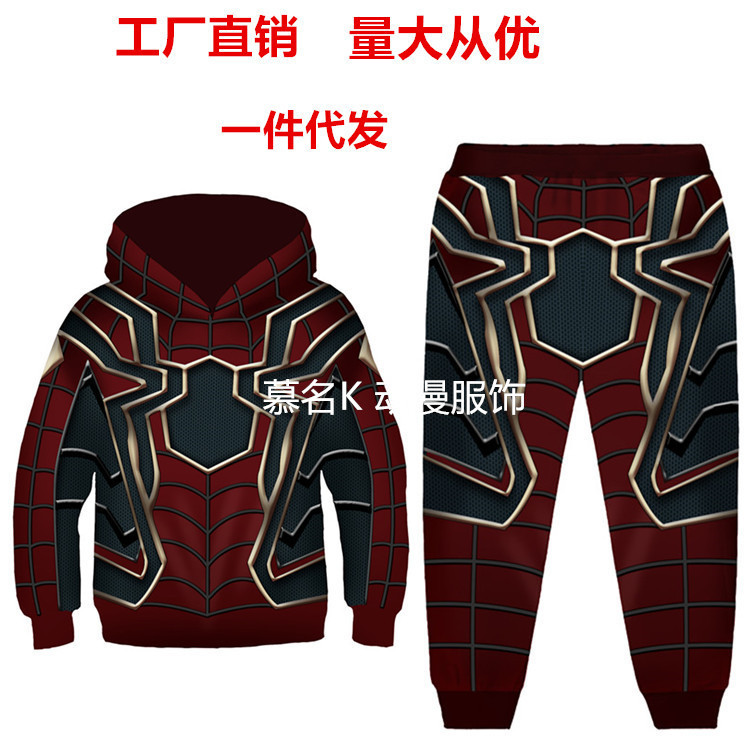 2022 New Parallel Universe Iron Venom Animation 3D Sweatshirt Miles Gwen ChilDren's Clothing