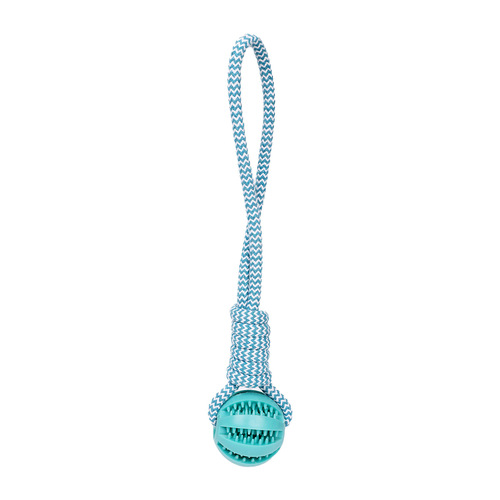 Dog Pet Rubber Toy Ball Rope Knot Teeth Cleaning Ball Edge Collar Golden Retriever Resistant to Bite Molars and Food Missing Ball Wholesale