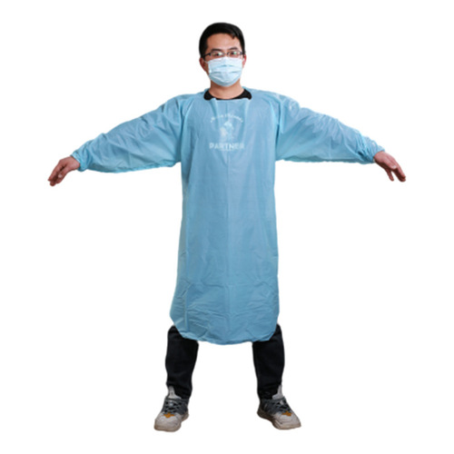Anti-dressing cpe gown isolation gown disposable anti-dressing beauty food work clothes long-sleeved protective plastic apron