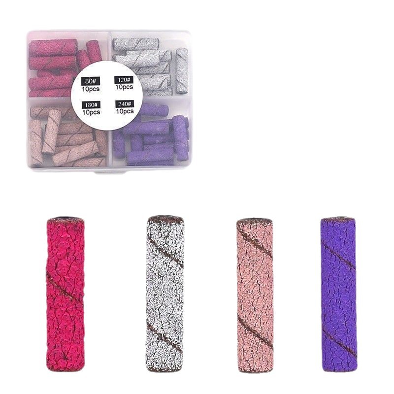 Lijadora de anillo de lijado de manicura de 20mm de longitud especial para bolsas en caja de múltiples especificaciones juego de anillo de arena de manicura pequeño