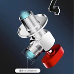 大流量球阀球芯角阀全铜冷热水燃气热水器专用四分角阀全开三角阀