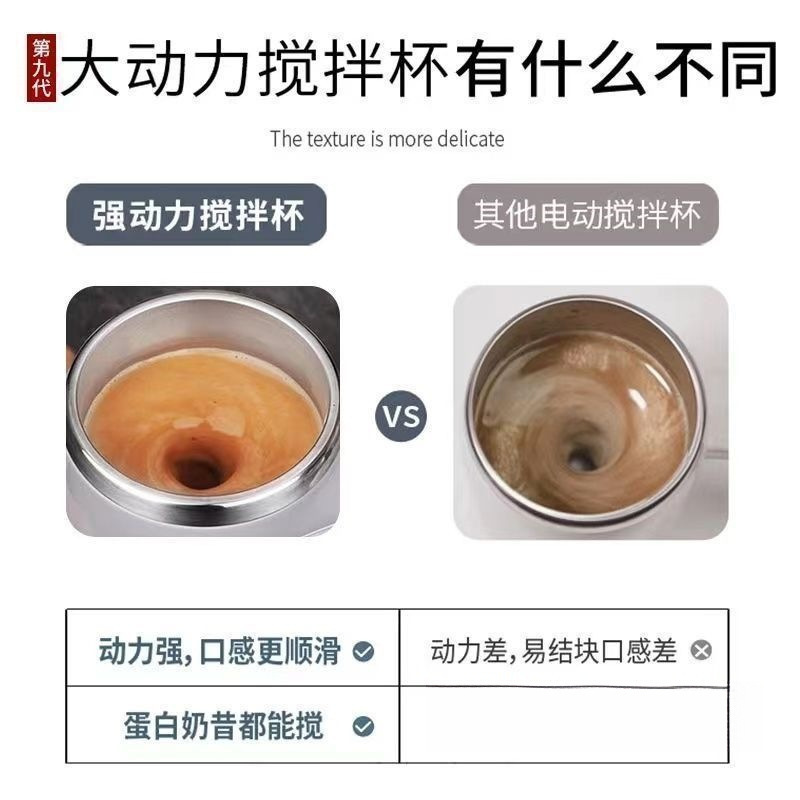 德国全自动搅拌杯电动咖啡杯多功能可充电旋转磁力水杯无简约格调|undefined