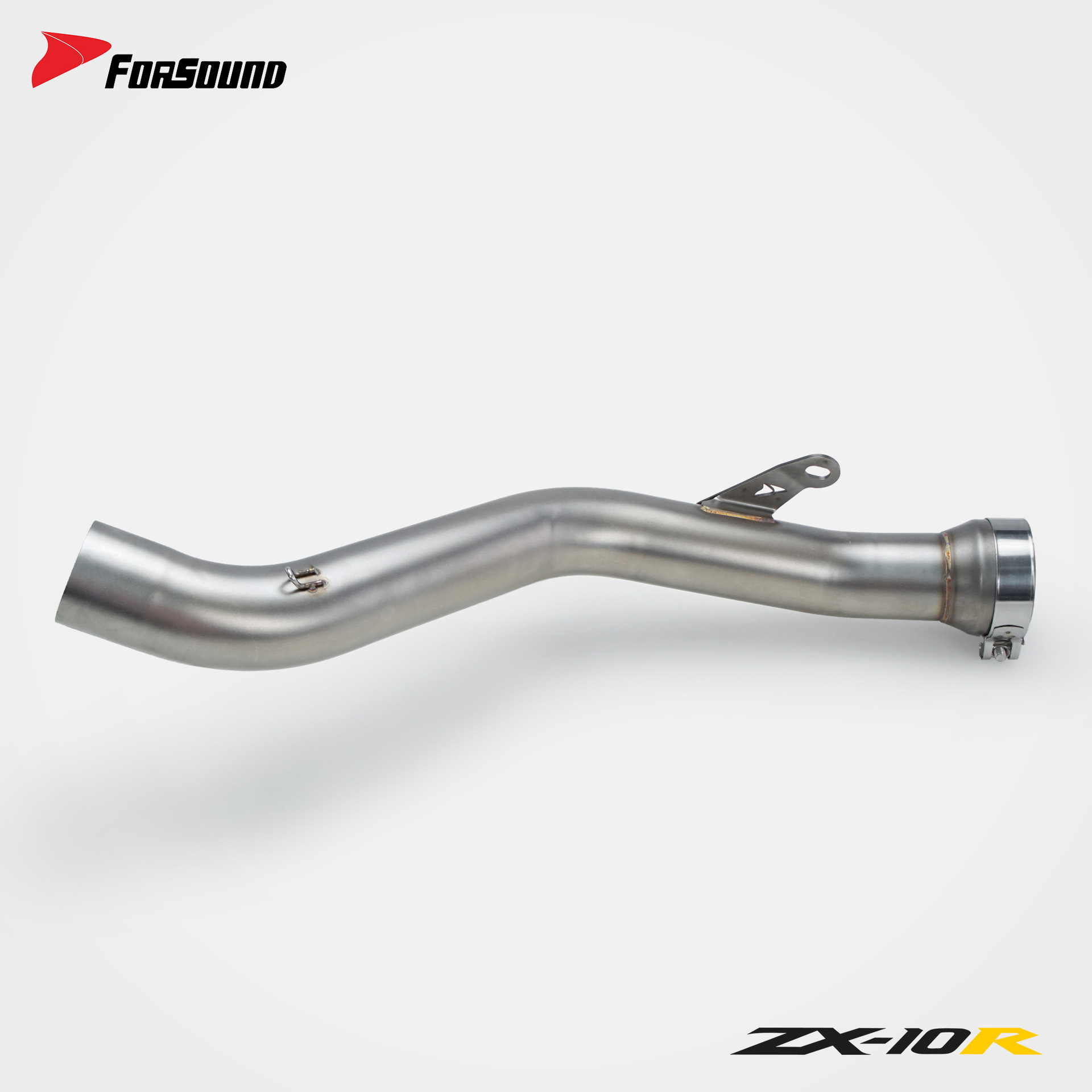 KAWASAKI ZX-10R Big Bull modified exhaust mid and tail section, Grav's titanium alloy stainless steel carbon