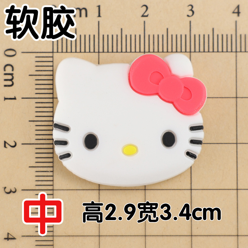 Soft glue: rose red medium bow tie cat 2.9x3.4cm
