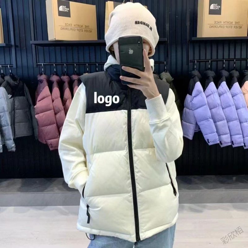 Foreign Trade Cross-Border 1996 North Sleeveless down Jacket Vest for Men and Women, Zip-Up Top, Loose Back, Couple Style, Warm